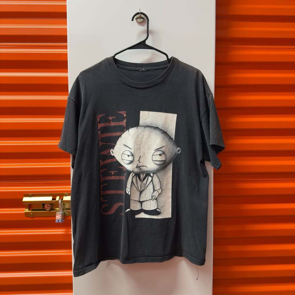 Vintage Family Guy Stewie Griffin Scarface Godfather Black T-Shirt